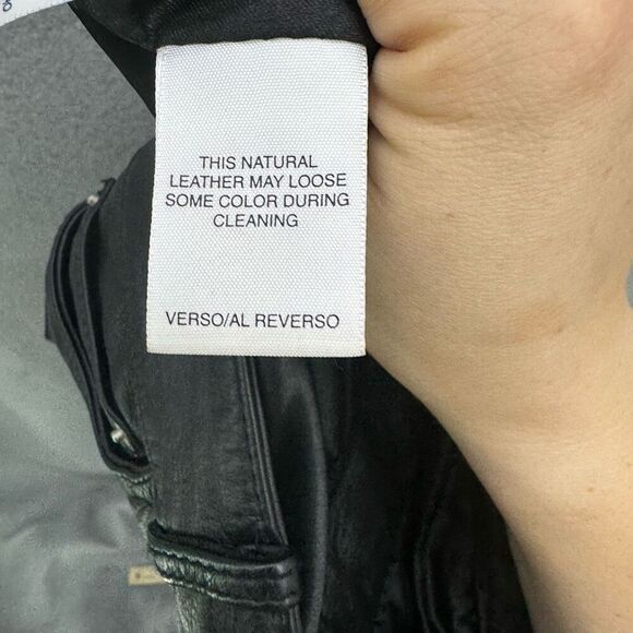 Vintage Y2K Tommy Hilfiger Straight Leg Black Genuine Leather Pants Size 4 STUNN - Picture 8 of 12